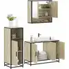 Image de Ensemble De Meubles De Salle De Bain 3 Pcs Chêne Sonoma Vidaxl
