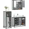 Image de Ensemble De Meubles De Salle De Bain 3 Pcs Sonoma Gris Vidaxl