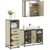 Image de Ensemble De Meubles De Salle De Bain 3 Pcs Chêne Sonoma Vidaxl