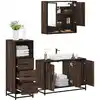 Image de Ensemble De Meubles De Salle De Bain 3 Pcs Chêne Marron Vidaxl