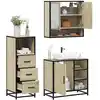 Image de Ensemble De Meubles De Salle De Bain 3 Pcs Chêne Sonoma Vidaxl