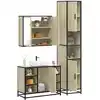 Image de Ensemble De Meubles De Salle De Bain 3 Pcs Chêne Sonoma Vidaxl