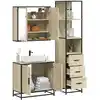 Image de Ensemble De Meubles De Salle De Bain 3 Pcs Chêne Sonoma Vidaxl
