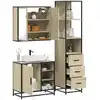 Image de Ensemble De Meubles De Salle De Bain 3 Pcs Chêne Sonoma Vidaxl