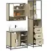 Image de Ensemble De Meubles De Salle De Bain 3 Pcs Chêne Sonoma Vidaxl