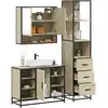 Image de Ensemble De Meubles De Salle De Bain 3 Pcs Chêne Sonoma Vidaxl