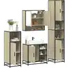Image de Ensemble De Meubles De Salle De Bain 4 Pcs Chêne Sonoma Vidaxl