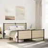 Image de Cadre De Lit En Métal Sans Matelas Chêne Sonoma 140x190 Cm Vidaxl