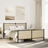 Image de vidaXL Cadre de lit métal avec tête de lit et pied de lit 160x200 cm lit double meuble de chambre à coucher lit dinvité 3301363