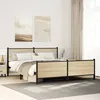 Image de vidaXL Cadre de lit métal avec tête de lit et pied de lit 180x200 cm lit double meuble de chambre à coucher lit dinvité 3301364