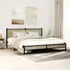 Image de Cadre De Lit En Métal Sans Matelas Chêne Sonoma 180x200 Cm Vidaxl
