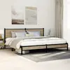 Image de Cadre De Lit En Métal Sans Matelas Chêne Sonoma 193x203 Cm Vidaxl
