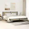 Image de Cadre De Lit En Métal Sans Matelas Chêne Sonoma 183x213 Cm Vidaxl