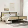 Image de Cadre De Lit En Métal Sans Matelas Chêne Sonoma 200x200 Cm Vidaxl
