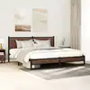 Image de Cadre De Lit En Métal Sans Matelas Chêne Marron 183x213 Cm Vidaxl