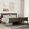 Image de Cadre De Lit En Métal Sans Matelas Chêne Marron 160x200 Cm Vidaxl