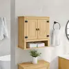 Image de Armoire Murale De Salle De Bain Corona Bois De Pin Massif Vidaxl