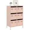 Image de Buffet Haut Rose 68x39x101,5 Cm Acier Vidaxl