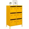 Image de Buffet Haut Jaune Moutarde 68x39x101,5 Cm Acier Vidaxl