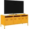 Image de Meuble Tv Jaune Moutarde 101,5x39x43,5 Cm Acier Laminé À Froid Vidaxl