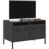 Image de Meuble Tv Noir 68x39x43,5 Cm Acier Laminé À Froid Vidaxl