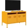 Image de Meuble Tv Jaune Moutarde 68x39x43,5 Cm Acier Laminé À Froid Vidaxl