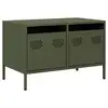 Image de Vidaxl meuble tv vert olive 68x39x43,5 cm acier laminé à froid