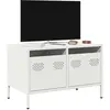 Image de Meuble Tv Blanc 68x39x43,5 Cm Acier Laminé À Froid Vidaxl