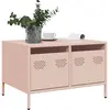 Image de Meuble Tv Rose 68x50x43,5 Cm Acier Laminé À Froid Vidaxl