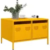 Image de Meuble Tv Jaune Moutarde 68x50x43,5 Cm Acier Laminé À Froid Vidaxl