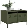 Image de Meuble Tv Vert Olive 68x50x43,5 Cm Acier Laminé À Froid Vidaxl