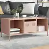Image de Table Basse Rose 101,5x50x43,5 Cm Acier Laminé À Froid Vidaxl