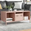 Image de vidaXL Table basse rose 1015x50x435 cm acier laminé à froid 851275