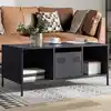 Image de Table Basse Anthracite 101,5x50x43,5 Cm Acier Laminé À Froid Vidaxl