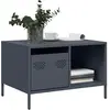 Image de Table Basse Anthracite 68,5x50x43,5 Cm Acier Laminé À Froid Vidaxl