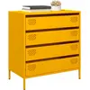 Image de Buffet Jaune Moutarde 68x39x73,5 Cm Acier Laminé À Froid Vidaxl