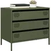 Image de Buffet Vert Olive 68x39x58,5 Cm Acier Laminé À Froid Vidaxl