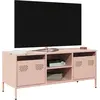 Image de Meuble Tv Rose 101,5x39x43,5 Cm Acier Laminé À Froid Vidaxl