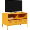Image de Meuble Tv Jaune Moutarde 68x39x43,5 Cm Acier Laminé À Froid Vidaxl