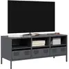 Image de Meuble Tv Anthracite 101,5x39x43,5 Cm Acier Laminé À Froid Vidaxl