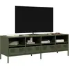 Image de Meuble Tv Vert Olive 135x39x43,5 Cm Acier Laminé À Froid Vidaxl