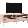 Image de Meuble Tv Rose 135x39x43,5 Cm Acier Laminé À Froid Vidaxl
