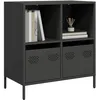 Image de vidaXL Buffet noir 68x39x73 5 cm acier laminé à froid meuble de rangement meuble de rangement de cuisine meuble de 851358