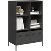 Image de Buffet Haut Noir 68x39x103,5 Cm Acier Vidaxl