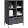 Image de Buffet Haut Anthracite 68x39x103,5 Cm Acier Vidaxl