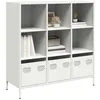 Image de vidaXL Buffet haut blanc 1015x39x1035 cm acier 851393