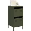 Image de Buffet Vert Olive 35x39x73,5 Cm Acier Laminé À Froid Vidaxl