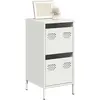 Image de Buffet Blanc 35x39x73,5 Cm Acier Laminé À Froid Vidaxl