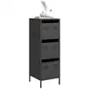 Image de Buffet Haut Noir 39x35x103,5 Cm Acier Vidaxl