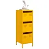 Image de Buffet Haut Jaune Moutarde 39x35x103,5 Cm Acier Vidaxl